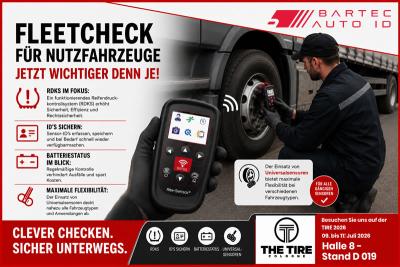 Besuchen Sie uns auf der TIRE2026 in Köln in Halle 8, Stand D019